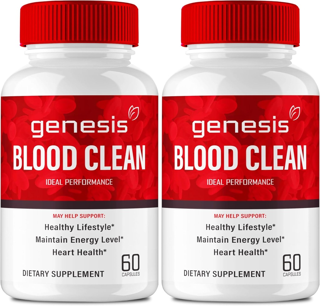Genesis blod rene kapsler - Avanceret formel supplement til maksimal styrke - Naturlige blodkar Renere, GenesisBlood rene piller, GenesisBlood Clean Pastillas Anmeldelser (2 Pack)