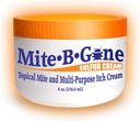 Mite- B- Gone Mite Cream & Bite Relief - 10% Natural Blend Svovl Cream for Multi- purpose Bites, Rødme, Kløe, & Irritation; sikker for børn og voksne; 124; Hurtig & effektiv for alle hudtyper; 124; 8 oz