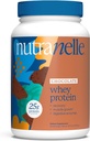Nutranelle - Chocolate Whey Protein Powder - 25 g Whey Isolate & Koncentrat per servering med fordøjelige enzymer til muskel vækst & inddrivelse - Nul tilsat sukker protein rystes pulver
