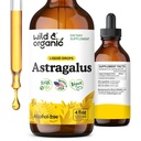 Wild & Organic Astragalus Tincture - immunsupport supplement w / Astragalus Root Extract - Vegansk tincture for Immunity - Sugar & Alcohol- Free Drops - 4 fl oz