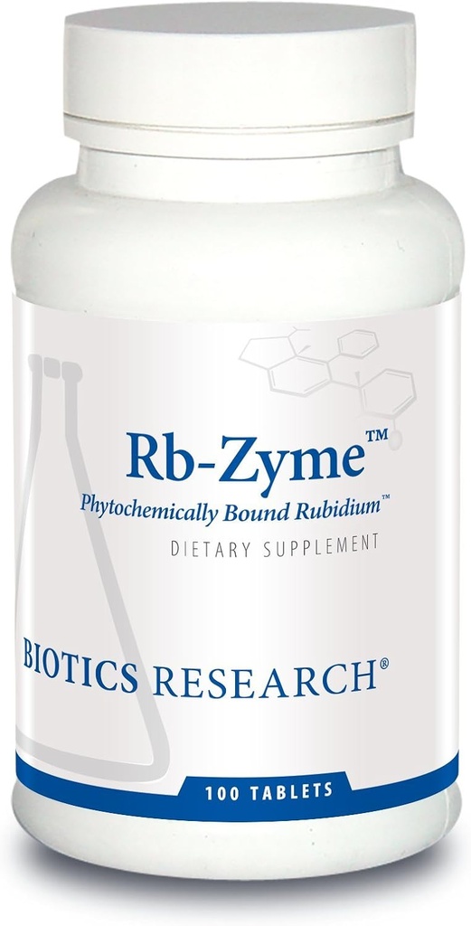 Biotics Research Rb Zyme Whole Food Rubidium Source, Ultra Trace Mineral, Glandular Health. 100 tabletter