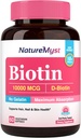 Biotin 10000 mcg, høj potens, biologisk aktiv, Cold- presset kokosolie til maksimal absorption, Ingen Gelatine, hår, negle, hud, 60 Vegetariske Softgels