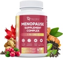 Menopause Kosttilskud til kvinder, 10 Millioner CFU Probiotisk, 19- i -1 Multivitamin & Ashwagandha Extract, DIM, Hormonal Balance, Support Hot Flashs, Night Sweats, Mood, Sleep Measures 124; Vegan, 120 Kapsler