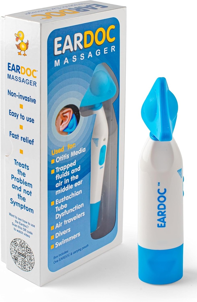 Eardoc - Ear Pressure Relief Device, Ear Infection Treatment for Adults, Ear Ache Pain Relief, Eustachi Ear unclogger, Ear Popper, eustachian Tube unclogger, Best Tinnitus Relief, Ear Care Product.