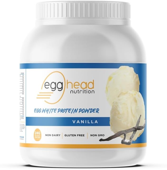 Æggead Nutrition - Æg White Protein - 24 G (Bedste) 3.3 Pund, Non Dairy, Gluten Free, Non GMO, Made in The USA (Vanilla)