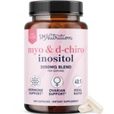 Myo- Inositol & D- Chiro Inositol for Hormone Balance for Women124; Ideal 40: 1 Ratio- 124; Menstruel Cycle og Ovarie Health Support Supplement: 124; Myo 2000mg & D Chiro 50mg med vitamin B8