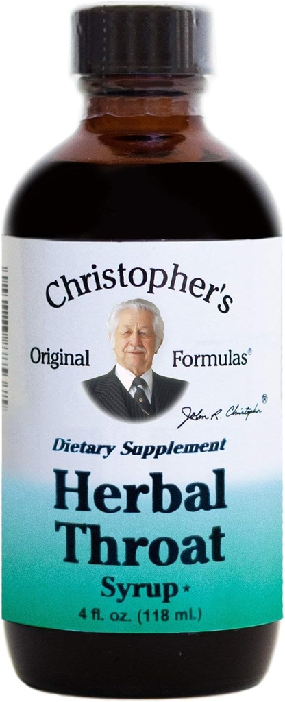 Christopher 's Original Formulas Herbal Throat Syrup - 4 oz Yep 124; Gentle, Herbal Support for Seasonal Wellness