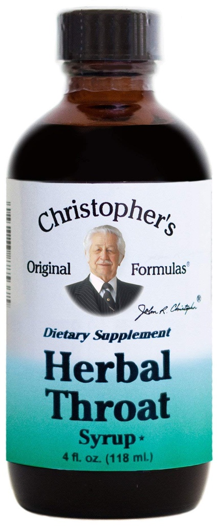 Christopher 's Original Formulas Herbal Throat Syrup - 4 oz Yep 124; Gentle, Herbal Support for Seasonal Wellness