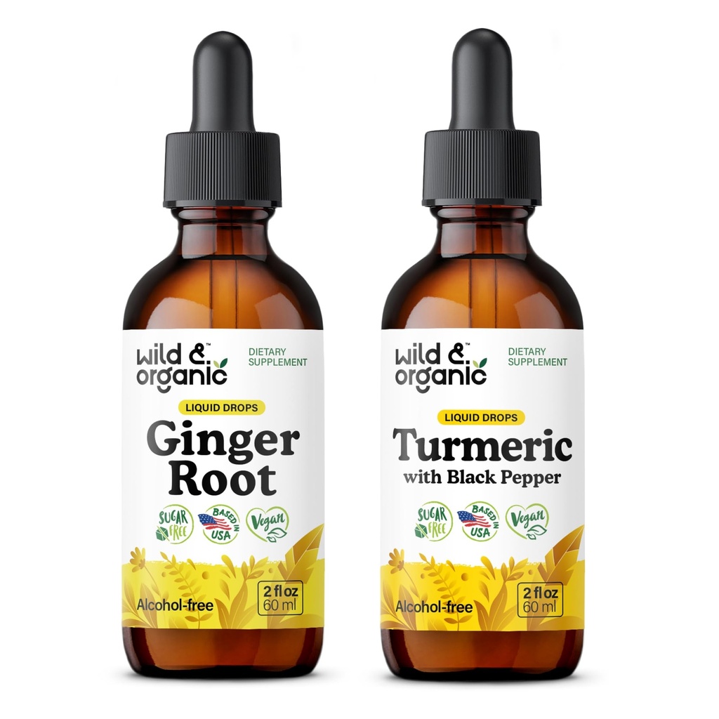Ingefær Root tinktur 2 fl oz & gurkemeje tinktur 2 fl oz