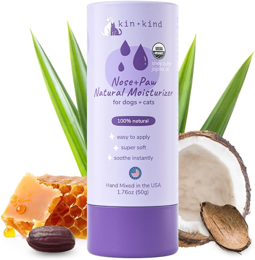 kin + kind Organic Hund and Cat Nose and Paw Balm Stick - 1.76oz Shea Butter - Hundeforsyninger