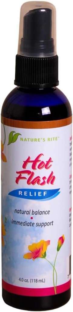 Naturens Rite Hot Flash Relief Cooling Spray, 4 oz - Natural Herbal Mist for Women 's Comfort, Forfriskning Støtte til Hot Flashs - Made in USA