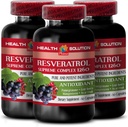 Forstærker din naturlige Stamina - RESVERATROL SUPREME COMPLEX - Resveratrol Extract med Goji Berry, Acai, Noni, Pomegranat, Mangosteen, Superfruit Blend, Antioxidant, immunforsvar, 3 Bot 180 Caps