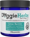 Lever Revive Hund lever sundhed supplement af Doggie urter - Human Grade Herbal Plant baseret på lever healing, beskyttelse, reparation og forbedring 100g w / Scoop