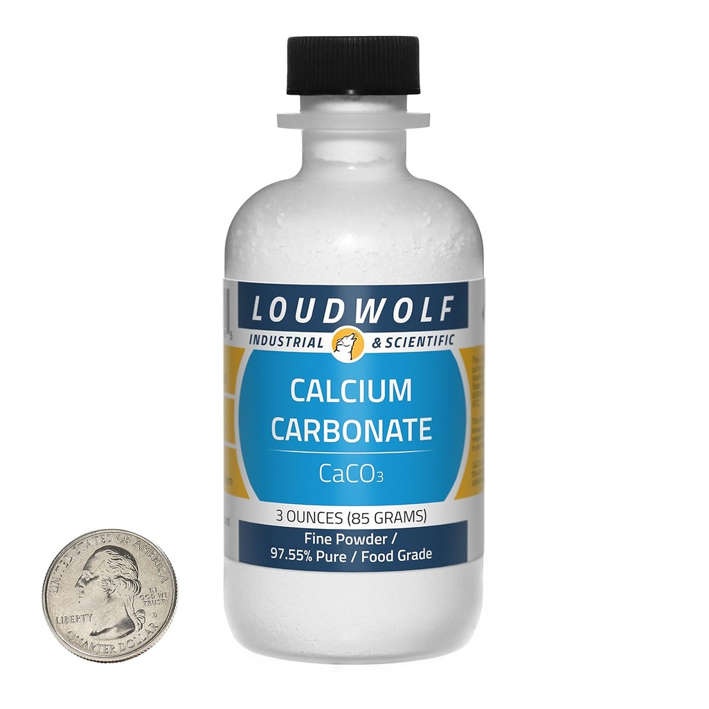 Calciumcarbonat / 3 Ounce Flaske / 97 +% Pure Food Grade / Fine Powder