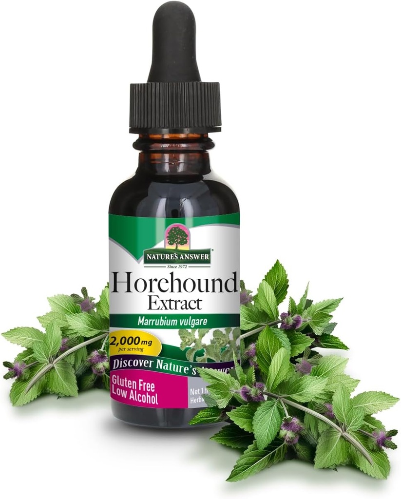 Nature's Answer Horehound with Organic Alcohol, 1-Fluid Ounce