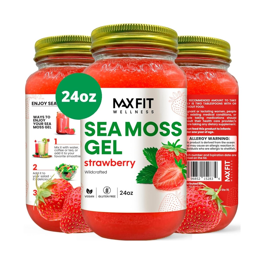 Sea Moss Gel Raw (12 Artiskokker) 24oz Wildсrafted Gold Sea Moss Gel fra Saint Lucia against 124; 92 Vitamin og mineralsk area 124; Pure Raw + Non- GMO has 124; Vegan Superfood