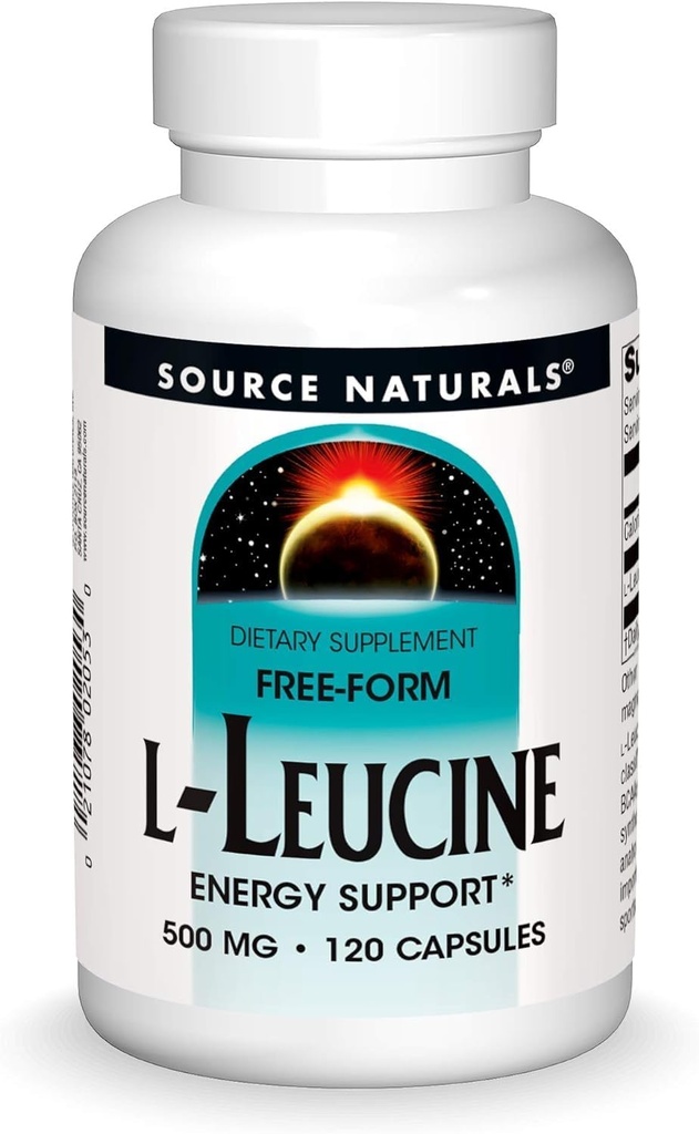 Source Naturals L- Leucin, 500 mg, 120 kapsler