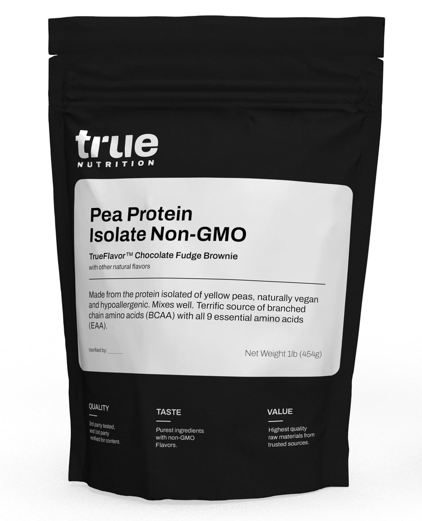 Sand Nutrition Pea Protein Powder Isolate - 25g Non- GMO Vegan Protein Powder per servering - Lav Carb, Lav Fedt, Høj Leucin - Gluten Free, Dairy Free, Soy Free - Chokolade Fudge Brownie - 1LB