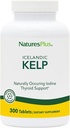 NaturesPlus Ivoriandic Kelp - 150 mcg jod; 150 mg Kelp- 300 Vegetariske tabletter - Natural jod supplement - Gluten- Free - 300 Servere