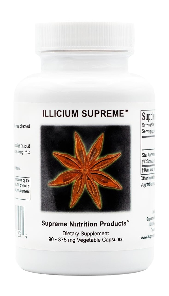 Supreme Nutrition Illicium, 90 Pure Star Anise Vegetariske Kapsler