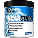 Evolution EVL BCAAs Aminosyrer Pulver - BCAA Powder Post Workout Recovery Drink and Stim Free Pre Workout Energy - 5g forgrenet kæde Aminosyrer supplement til mænd - Blue Raz