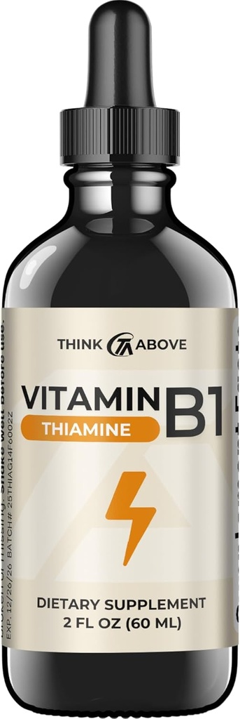 Vitamin B1 Thiamin Mononitrat - flydende dråber supplement (2 FL OZ)