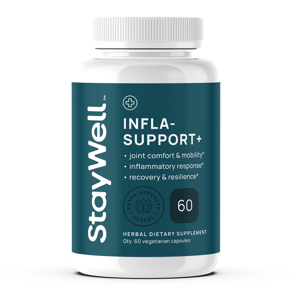Infla- Support Plus- 750mg Herbal Supplement Blend med Curcumin og Ashwagadha Extract, Shatavari, Kavach, Fenugreek, Pippali, Guduchi, Shilajit, Goshura og Sunthi 60ct