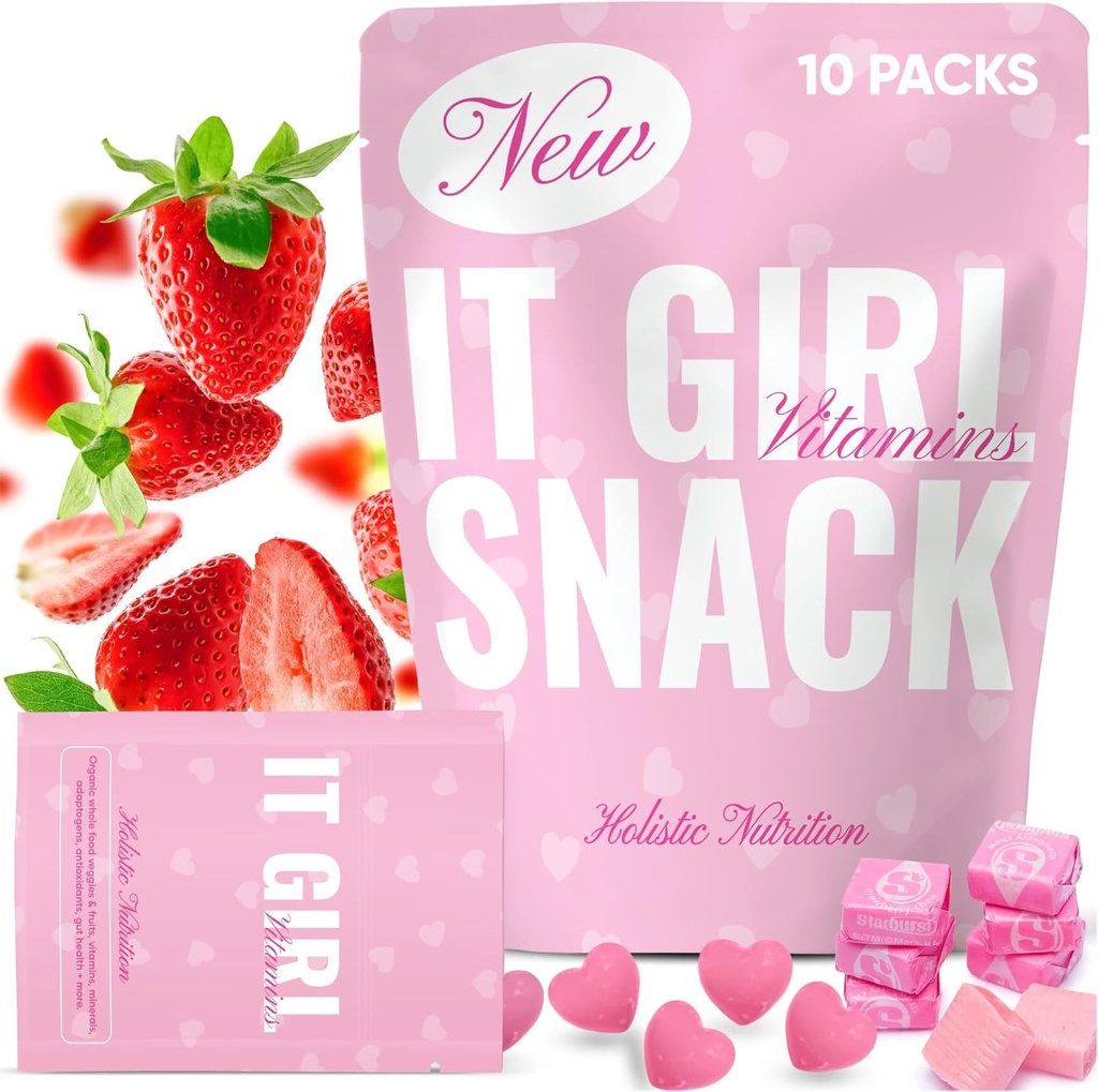 Super Green Powder Superfood Gummies + Daglige Multi- Vitaminer til kvinder - Vegansk Prebiotika til Gut Sundhed & Wellness - Sunde Snacks, hele frugt & grøntsager, Vegan, Økologisk Nutritional Supplement