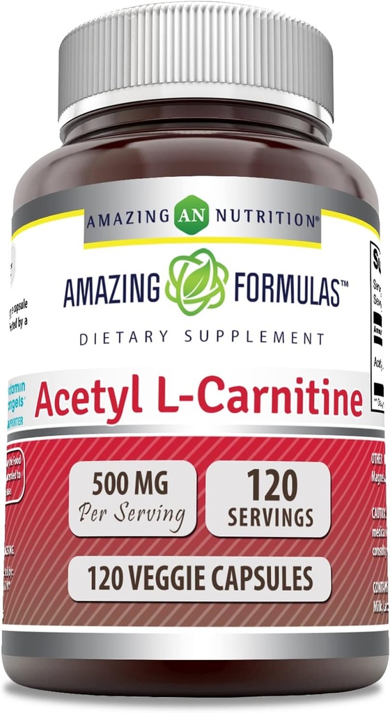 Amazing Formulas Acetyl L- Carnitin Hcl Supplement Note 124; 500 Mg Per Serving