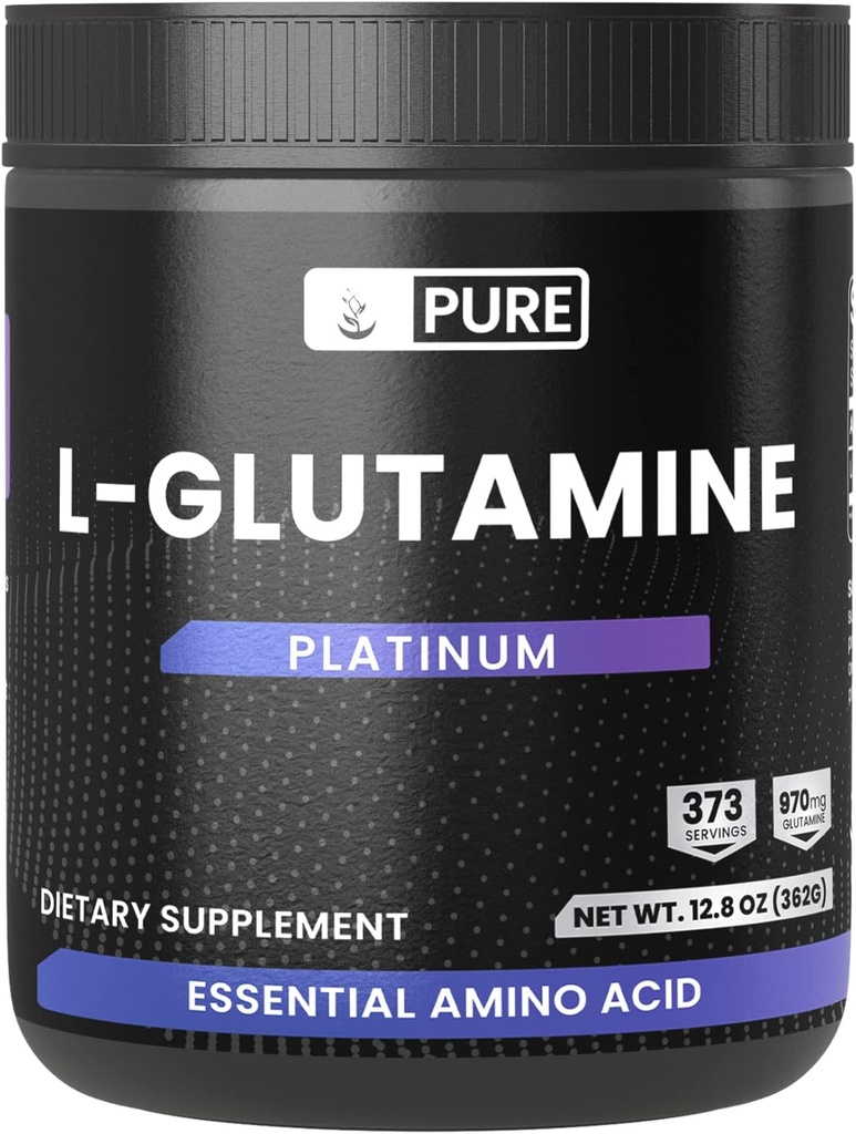 Pure Original Ingredients L- Glutamin Powder, (12 oz), Natural Amino Acid, Flavorless, Altid Pure