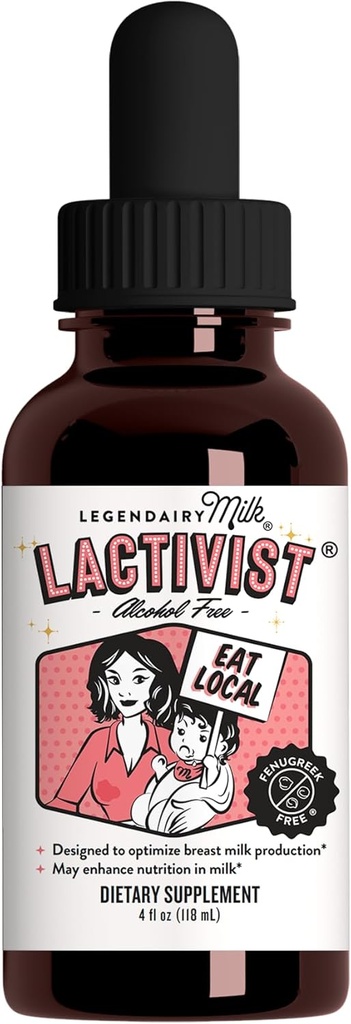 Legendairy Milk Lactivist Drops, Amning supplement til at øge brystmælksydelse, Organic Torbanun til amning, Lavet i USA, Alkohol fri, 4 Fl Oz
