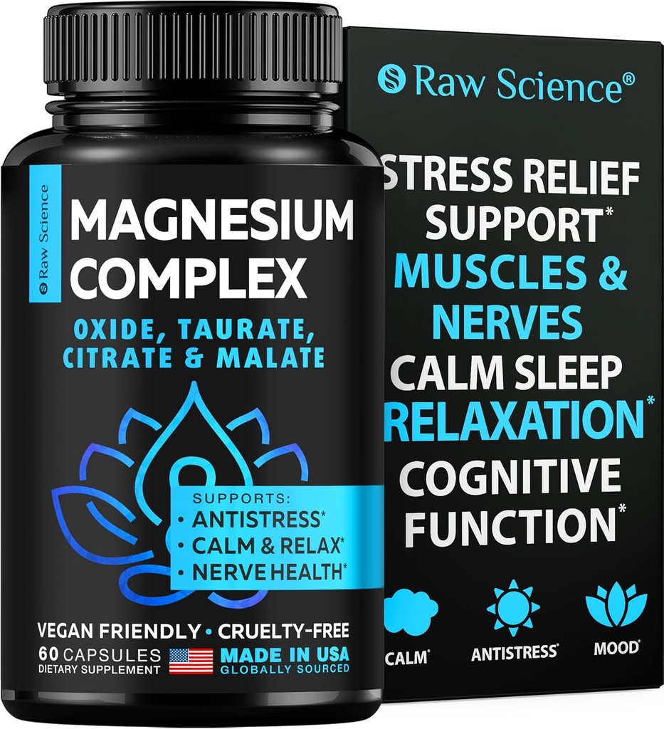 Magnesium Citrate kapsler - Høj Absorption Magnesiumtillæg for muskel, nerve sundhed og relaxation