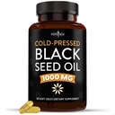 NYE AGE Black Seed Oil Softgel Kapsler - Premium Cold- Pressed Nigella Sativa Producerer Pure Black Cumin Seed Oil - Non- GMO & Vegetar (60 Softgels)