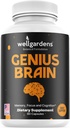 100% Pure Brain Supplements for Memory, Focus and Cognition - Daily Support for Mental Clarity med Bacopa, Magnesium, Vitaminer B6, Phosphatidylserin - Non- GMO, Gluten Free
