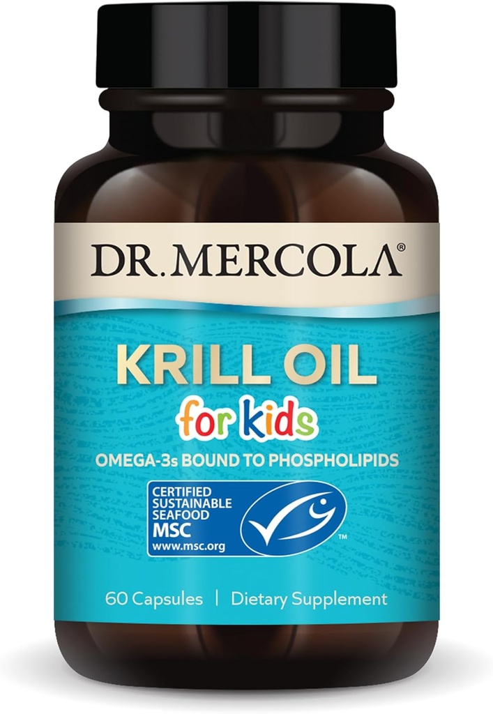 Dr. Mercola Kids Krill Oil Capsules, 60 Greve