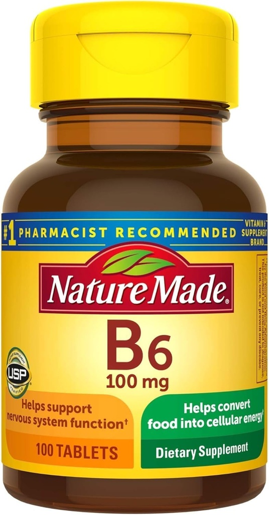 Nature Made Vitamin B- 6 100 mg tabletter 100 ea (pakning med 4)