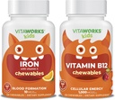 Kids Iron 10mg + C-vitamin tyggetabletter + vitamin B12 tyggetabletter Bundle