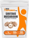 BulkSupplements.com Shiitake Mushroom Extract Powder - Shiitake Mushroom Powder Supplement, Immunsupport - Vegan & Gluten Free, 1g per Serving, 100g (3.5 oz) (Pack of 1)
