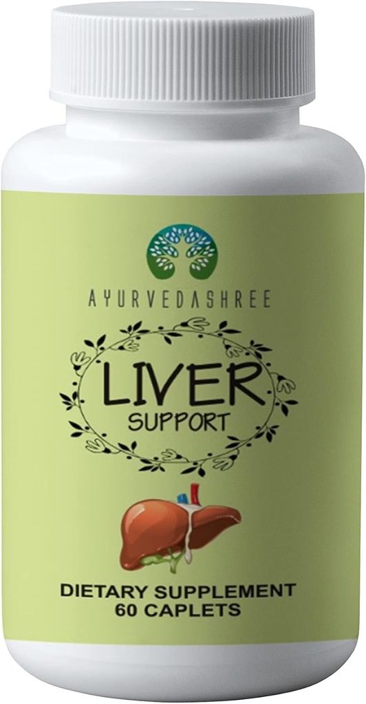 Leverstøtte Herbal Ayurvedic Supplement, understøtter sund lever, Blend af 13 kraftfulde urter, Vegan, Glutenfri, 60 kapsler