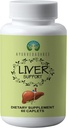 Leverstøtte Herbal Ayurvedic Supplement, understøtter sund lever, Blend af 13 kraftfulde urter, Vegan, Glutenfri, 60 kapsler