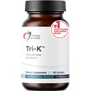 Design for sundhed TRI- K - Tre former for vitamin K + GG, høj potens supplement - 2000mcg vitamin K1, 500mcg K2 MK-4 - Non- GMO + Gluten Free (60 Softgels)