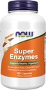 Now Foods Supplements, Super Enzymes, Formuleret med bromelain, Ox Bile, Pancreatin og Papain, 180 kapsler