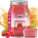 ACEYO (18 OZ) Irish Sea Moss Gel Organic Raw Vegan Raspberry Flavor 102 Vitamin og mineral Wild Harveed Non-GMO immunforsvar Booster Thyroid fordøjelsesstøtte