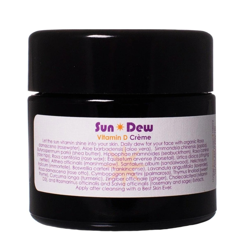 LEVENDE LIBATIONER - Organic Sun Dew Transdermal Vitamin D Crème Buddha 124; Natural, Wildcrafted, Vegan Clean Beauty (3,38 oz Buddha 124; 100 ml)