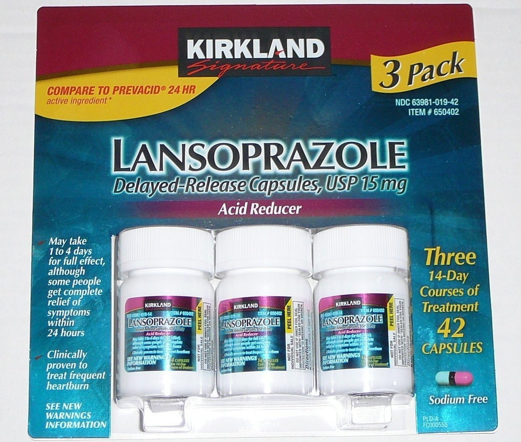 Kirkland Signature Lansoprazol 15 mg.