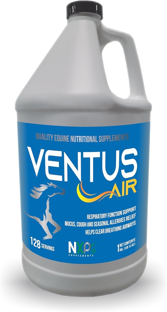 Ventus Air - Åndedrætsstøtte Mucus Hoste Allergier Supplement for heste ved NXP Kosttilskud - 1 Gallon (128 oz)