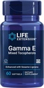 Life Extension Gamma E Blandede tocopheroler, sund aldring, E-vitamin tillæg, forstærket med Sesame lignians, Glutenfri, Non- GMO, 60 softgel