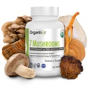 Organixx USDA Organic Mushroom Supplement, 7 Fermented Mushrooms - Lions Mane, Shiitake, Cordyceps, Tyrkiet Tail, Reishi - for immun- og fordøjelsesstøtte, 60 vegetariske kapsler