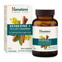 Himalaya Berberine med Ceylon Kanel - Urtetilskud til støtte for normal metabolisme, immunforsvar og fordøjelsessygdomme - Vegan, Gluten Free, 60 vegetariske kapsler
