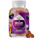 Kids Iron Gummies med C-vitamin - Blood Builder Iron Supplements for Kids with Gentle for Stronger Immunity & Energy Support - Vitamin B6, B12, A, Niacin & Folate Gummies - Vegan & GMO - 60 Greve